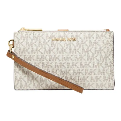 MICHAEL KORS Adele Кожа Чехол для телефона Клатч Кошелек Женские Ванильный белый