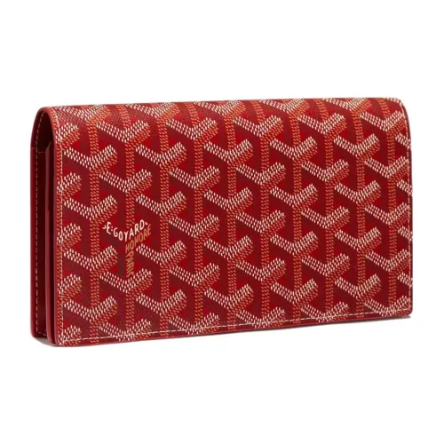 GOYARD RICHELIEU Холст и Кожа Кошелек Унисекс Красный