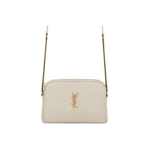SAINT LAURENT Gaby Лоскутное шитье Овчина Сумка через плечо Стандартная Женская Белая