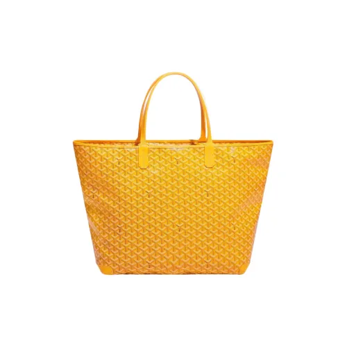 GOYARD Artois Холст с кожей Тоут Сумка Сумка для покупок Сумка на плечо Сумка Большая Унисекс Желтая