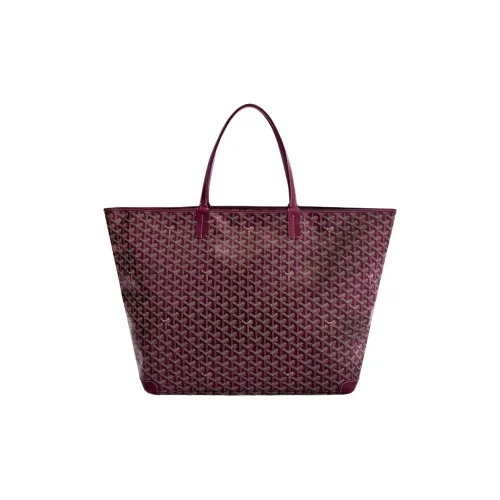 GOYARD Artois Холст и Кожа Тоут Сумка Сумка для покупок Сумка через плечо Сумка Большая Унисекс Бордовая