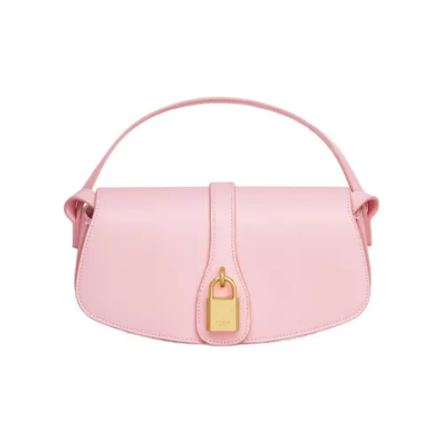 CELINE Tabou Гладкая коровья кожа Багет Сумка Плечевая сумка Сумка через плечо Мини Женский Розовый