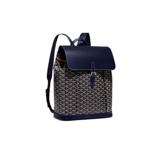 GOYARD Alpin Холст и Кожа Рюкзак Средний Унисекс Морской Синий