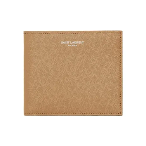 SAINT LAURENT Телячья кожа Кошелек Женские Светло-коричневый