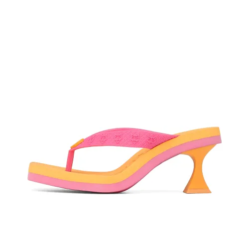 Naked Wolfe FO Резиновая подошва устойчивая к истиранию шлепанцы женские желто-розовые