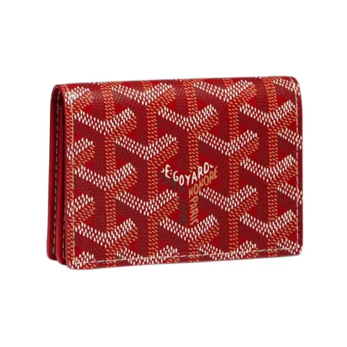 GOYARD MALESHERBES Холст и кожа Картхолдер Унисекс Красный