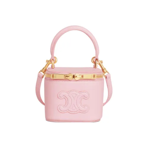 CELINE Гладкая коровья кожа Макияж Чехол Сумка через плечо Сумка мини Женская Розовая