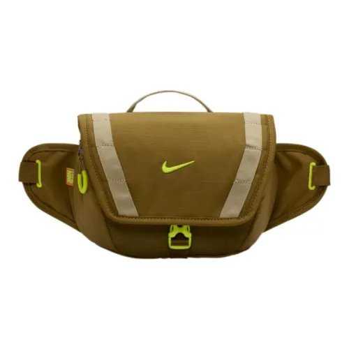 Nike Ткань Одно плечо Через плечо Бананка Обычный Унисекс Оливково-зеленый