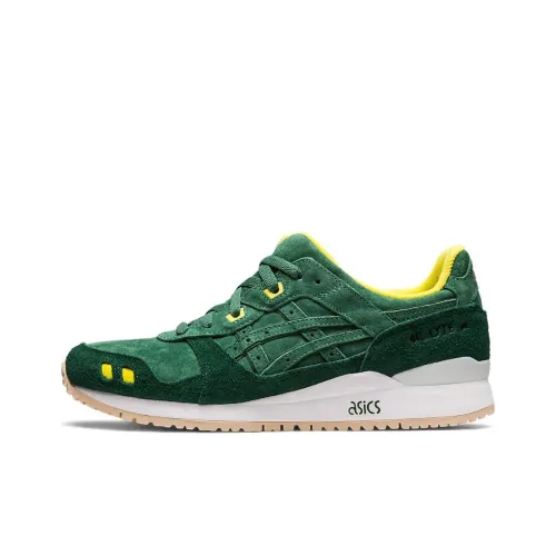 Asics Gel Lyte 3 Low Топ Беговые кроссовки Унисекс Зеленый Желтый