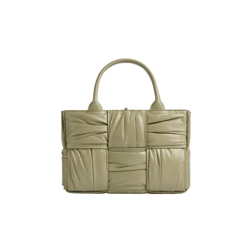 Bottega Veneta Arco Коровья кожа Тоут Сумка Сумка для покупок Сумка Мини Женская Травертин Цвет