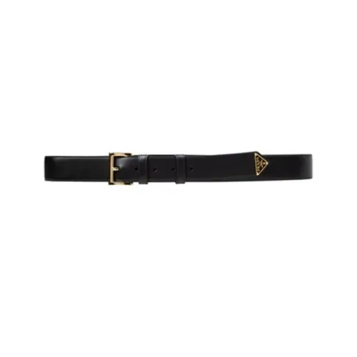 PRADA Ремни из коровьей кожи, черные, женские