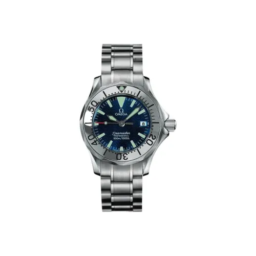 OMEGA Seahorse Collection Кварцевый механизм Женские часы 28 мм Синий циферблат Стальной корпус Стальной ремешок