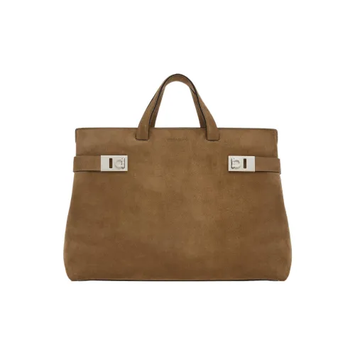 FERRAGAMO Замша Телячья кожа Сумка через плечо Сумка Мужская CAMEL