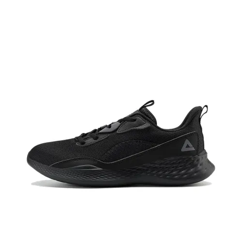PEAK Slip-resistant Abrasion-resistant Shock Absorbers Low Top Беговые кроссовки Мужской All Black