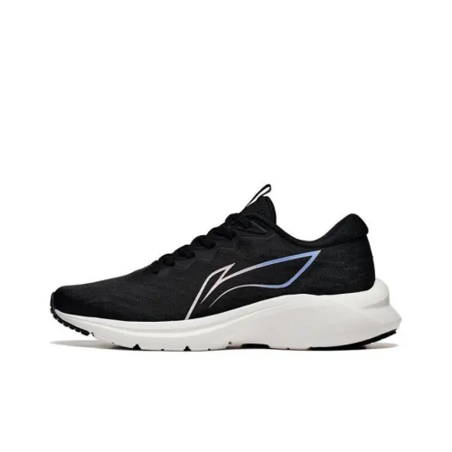 LiNing YunQue Slip-resistant Abrasion-resistant Breathable Low-Top Running Shoes Women's Black LiNing YunQue Противоскользящие Устойчивые к износу Дышащие Низкие Кроссовки для бега Женские Черные