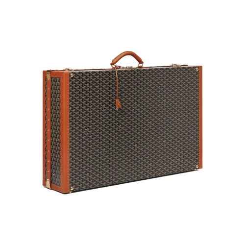 GOYARD Grand Hôtel Холст с кожей Твердый Чехол Сумка Унисекс Коричневый
