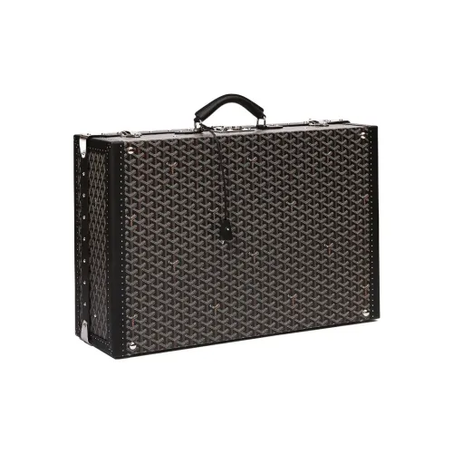 GOYARD Grand Hôtel Холст с кожей Твердый Чехол Сумка Унисекс Черный