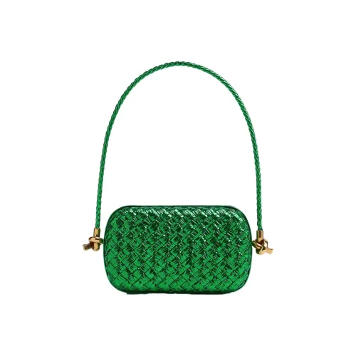 Bottega Veneta Телячья кожа Сумка на плечо Вечерняя сумка Сумка через плечо Женская Ярко-зеленый