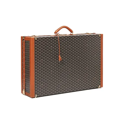 GOYARD Grand Hôtel Холст с кожей Твердый Чехол Сумка Унисекс Коричневый