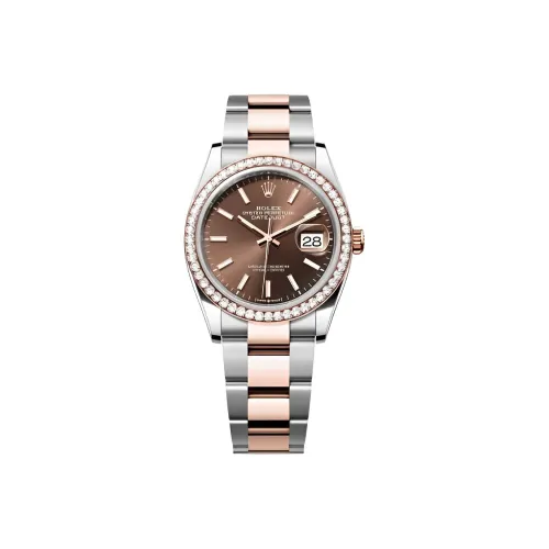 ROLEX Oyster Perpetual Datejust Автоматический Механический Часы Мужские 36 мм Кофейный Циферблат Часов