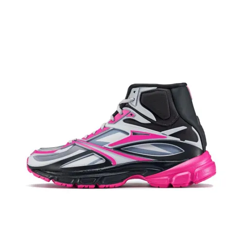 Reebok совместный бренд Premier Road Modern Устойчивый к истиранию Дышащие Высокие Беговые кроссовки Унисекс Черный Серый Розовый