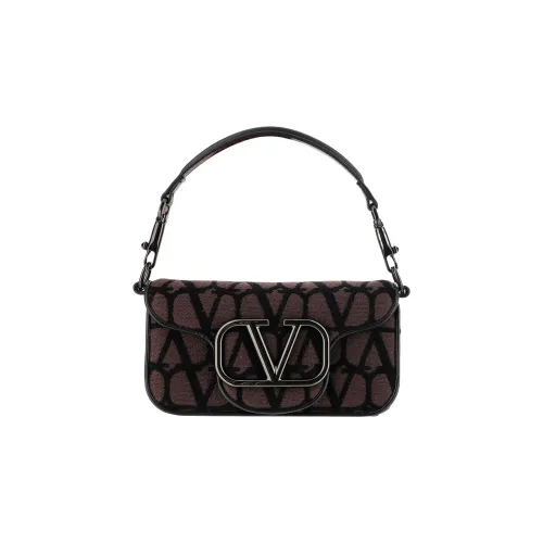 Valentino Garavani Ткань с козьей кожей Сумка через плечо Маленькая Женская Черная Коричневая