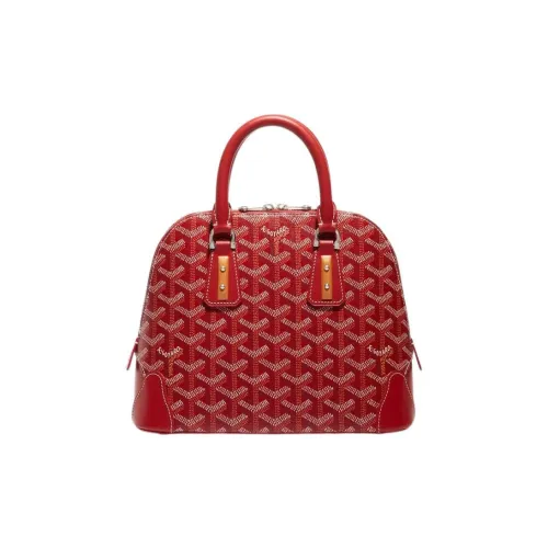GOYARD Холст Телячья кожа Купольная Сумка Сумка через плечо Мини Женская Красная