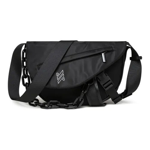 NOMK Oxford Workwear Сумка Курьерская сумка Рюкзак Сумка через плечо Маленькая Унисекс Черная