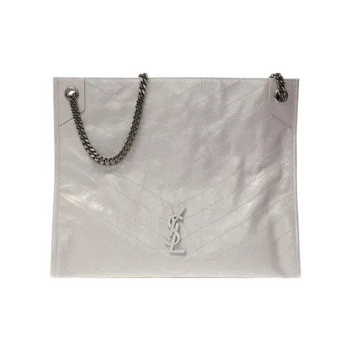 SAINT LAURENT Niki Коровья кожа Тоут Сумка Сумка для покупок Сумка Сумка через плечо Женская Серый