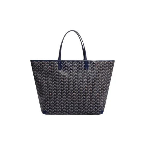 GOYARD Artois Холст и Кожа Тоут Сумка Сумка для покупок Сумка через плечо Сумка Большая Унисекс Морской Синий
