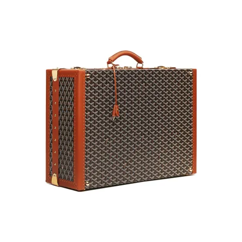 GOYARD Grand Hôtel Холст с кожей Твердый Чехол Сумка Унисекс Коричневый