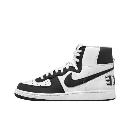 Comme des Garçons x Nike Terminator Аbrasion Resistant Дышащие Высокие Кроссовки для скейтбординга Мужские Белый Черный