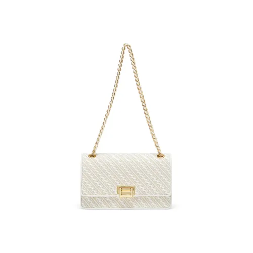 CHARLES KEITH ПУ (полиуретан) Маленькая квадратная сумка сумка через плечо плечевая сумка среднего размера женская белая шоколадная