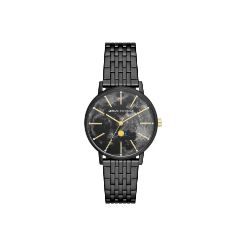 ARMANI EXCHANGE Кварцевый механизм Женские часы Звезды, 36 мм * 8 мм, черный