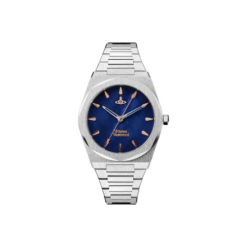 Vivienne Westwood часы с кварцевым механизмом ремешок из нержавеющей стали синий циферблат женские часы