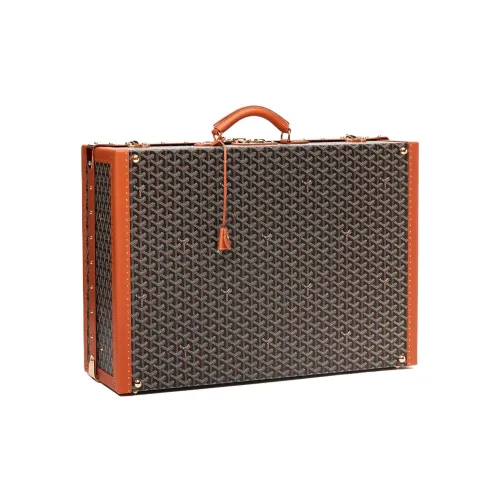 GOYARD Grand Hôtel Холст с кожей Твердый Чехол Сумка Унисекс Коричневый