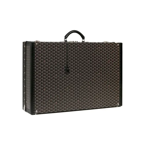 GOYARD Grand Hôtel Холст с кожей Твердый Чехол Сумка Унисекс Черный