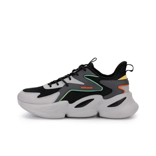 QIAODAN Slip-resistant Abrasion-resistant Low Top Casual Running Shoes Men's Black Gray QIAODAN Противоскользящий Устойчивый к истиранию Низкий Топ Повседневные Беговые Кроссовки Мужские Черный Серый