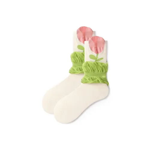 Primeet Белые Женские Носки MID до икры