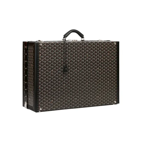 GOYARD Grand Hôtel Холст с кожей Твердый Чехол Сумка Унисекс Черный