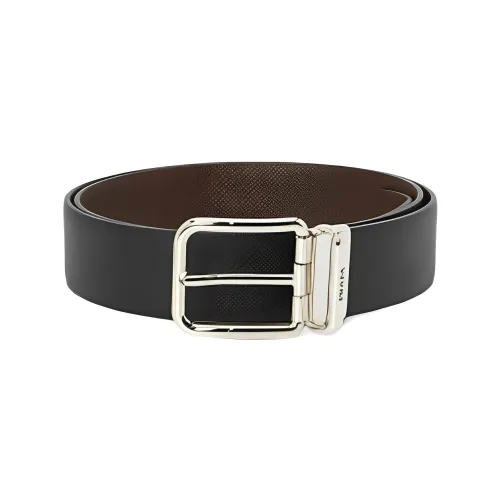 PRADA Ремни из коровьей кожи, черные, мужские