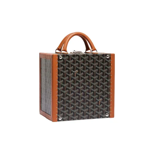 GOYARD Canvas Leather Portable Pet Bag Merchandise Unisex Brown