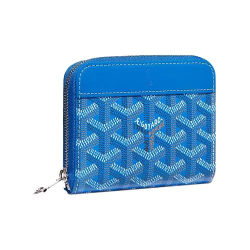 GOYARD MATIGNON Canvas Leather Wallet Small Unisex Blue GOYARD MATIGNON Холст Кожа Кошелек Маленький Унисекс Синий