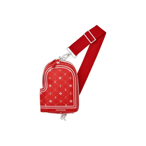 SPRAYGROUND Полиэстер Повседневная Сумка Сумка через плечо Сумка-слинг Обычная Унисекс Красный