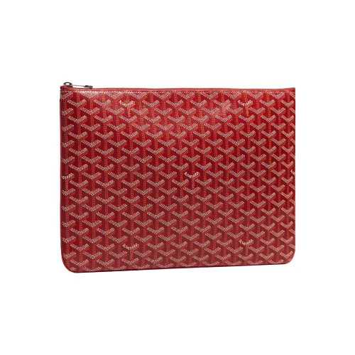 GOYARD SENAT Холст и Кожа Кошелек Сумка для туалетных принадлежностей Клатч Унисекс Красный