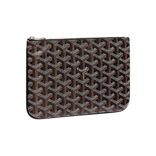 GOYARD SENAT Холст и кожа Сумка для туалетных принадлежностей Сумка для хранения Клатч Маленький Унисекс Черный