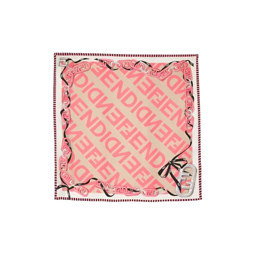 FENDI Шелковые шарфы Розовый Женские