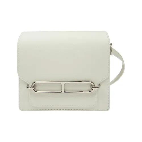 HERMES Roulis Evercolor Телячья кожа Свиной нос Сумка Сумка через плечо Мини Женские 0U Новый белый Новый белый