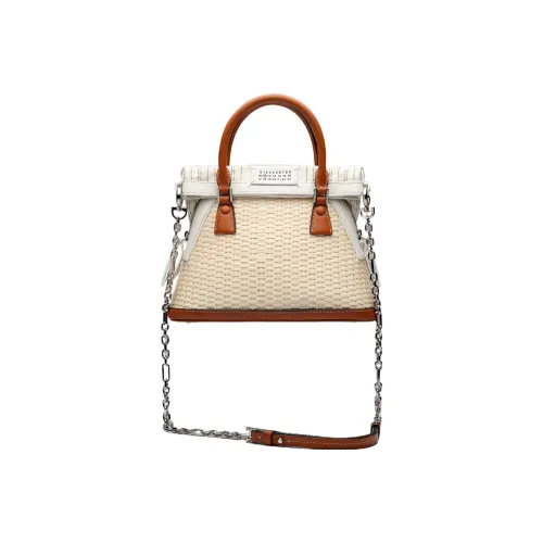 Maison Margiela 5AC Raffia Телячья кожа с отделкой Портативная сумка через плечо сумка на плечо Стандартная Женская Белая