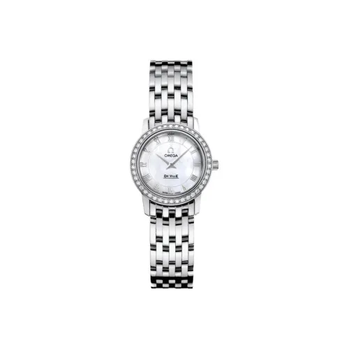 OMEGA Disc Fly Collection Кварцевый механизм Женские часы 22 мм Белый циферблат Корпус из нержавеющей стали Ремешок из нержавеющей стали